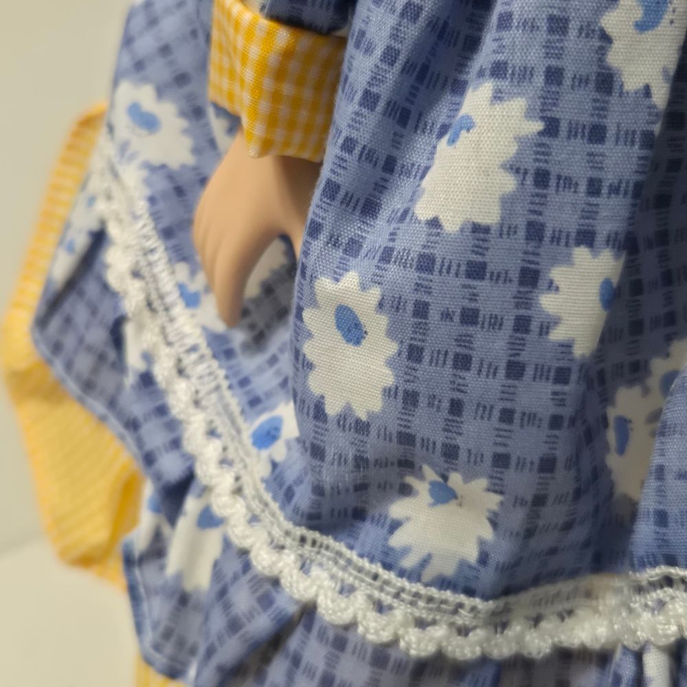 Blue and Yellow Floral Dress Doll - Picture 4 of 10